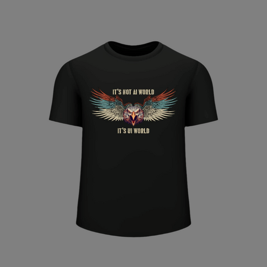 UI Movie Exclusive Black T-Shirt - Flying Eagle